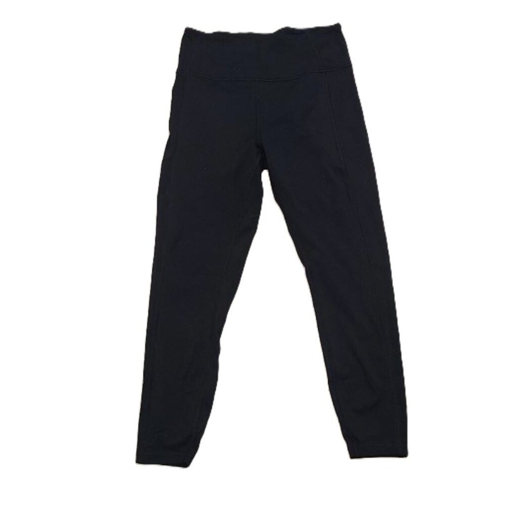 Victoria's Secret Black On Point Flow 7/8 Leggings Sz Medium Side Pockets